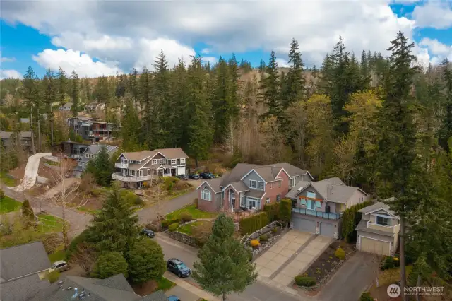 Evergreens behind and Lake Whatcom views in front !