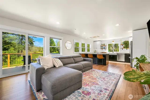 Upstairs living area