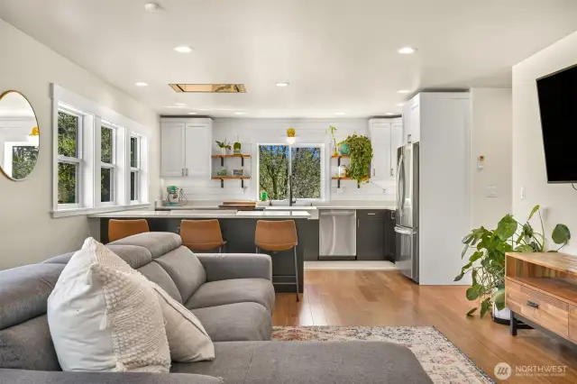 Upstairs living