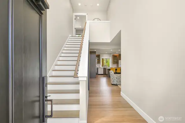 Entry - stairs leading to upstairs kitchen/living area.