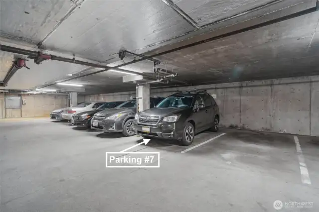 Secured underground parking space #7