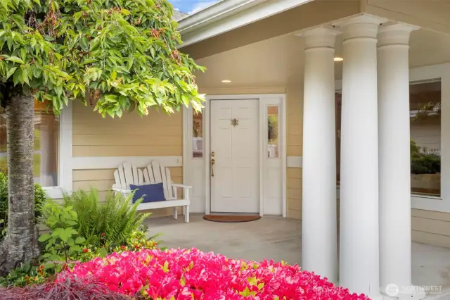 Single level living with mainicured landscaping maintained by the HOA.