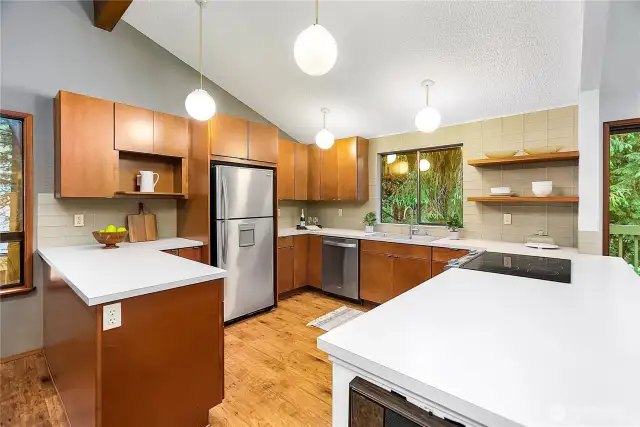 Modern open-concept kitchen