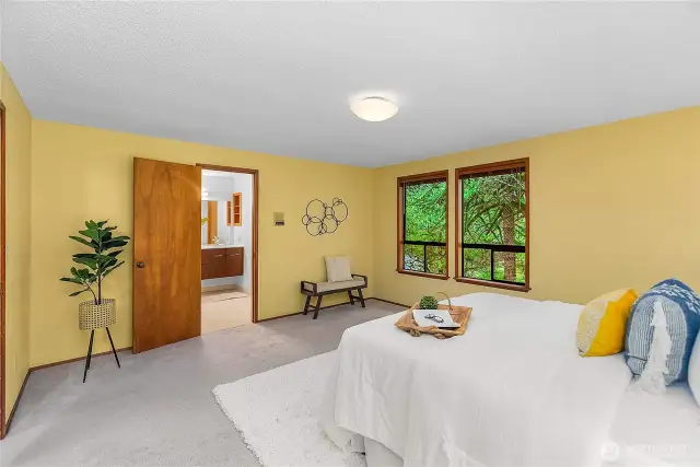 Primary bedroom on upper floor