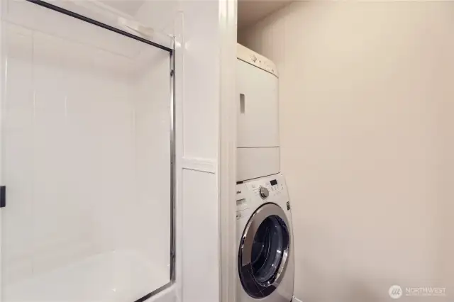 Laundry room with stackable washer & dryer