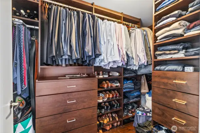 This closet is customized to create lots of extra space for your wardrobe and beyond.