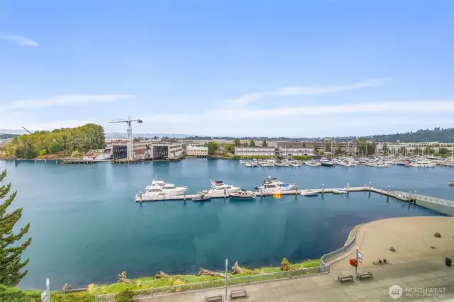 Here is the view from your home, showing the dock in front of The Esplanade. Bring your yacht!