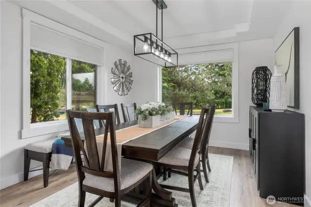 Dining room off of the kitchen