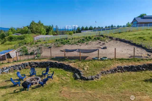 fenced area