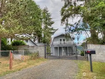 View to the home from private driveway