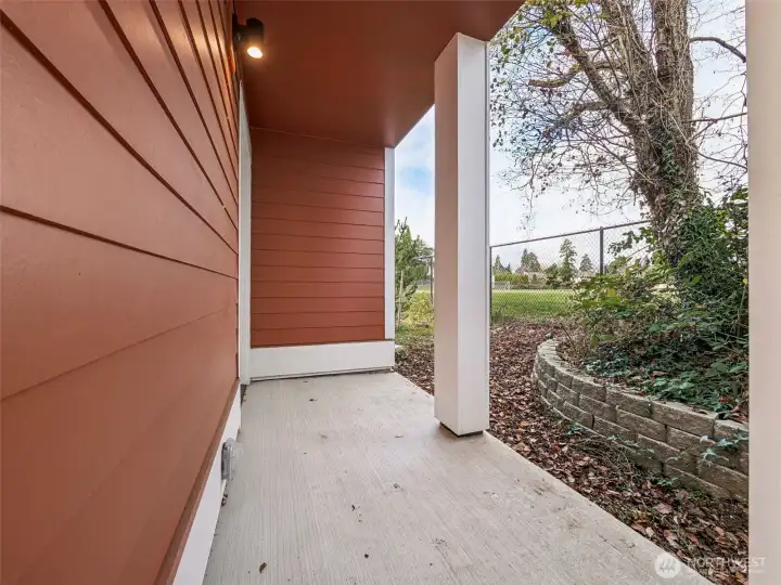 Backyard porch area