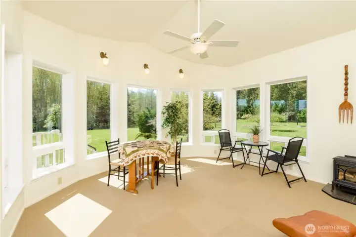 Bright and airy sunroom, perfect for Sunday breakfast