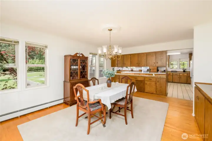 Formal dining room with plenty of built-ins for maximum storage