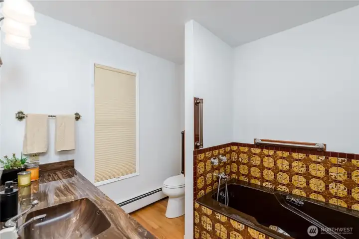 Main bathroom with soaker tub