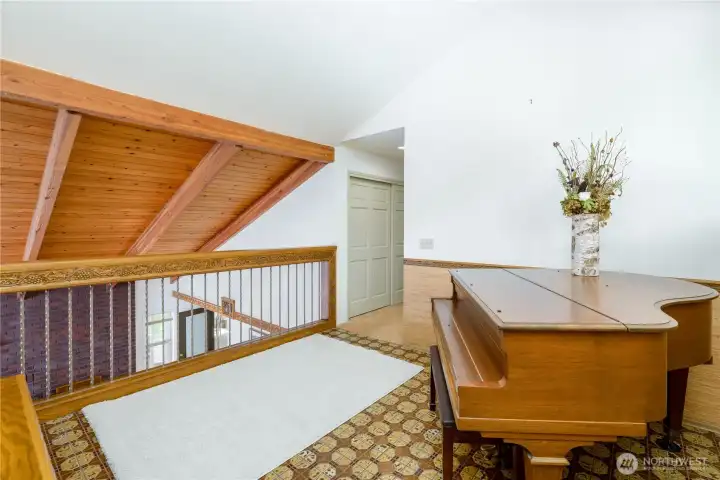 Upper loft area with Baby Grand (possible to convey with sale)