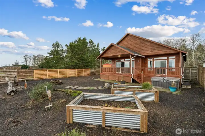 Low maintenance backyard with plenty of extra outdoor hobby space