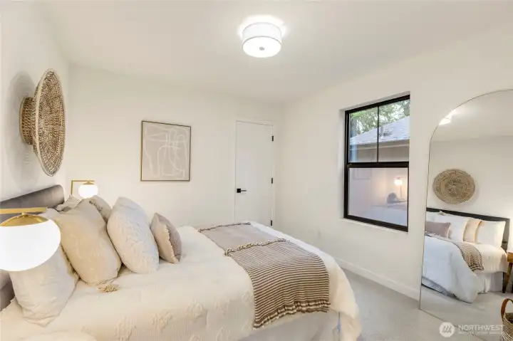 Upstairs bedroom with walk-in closet.