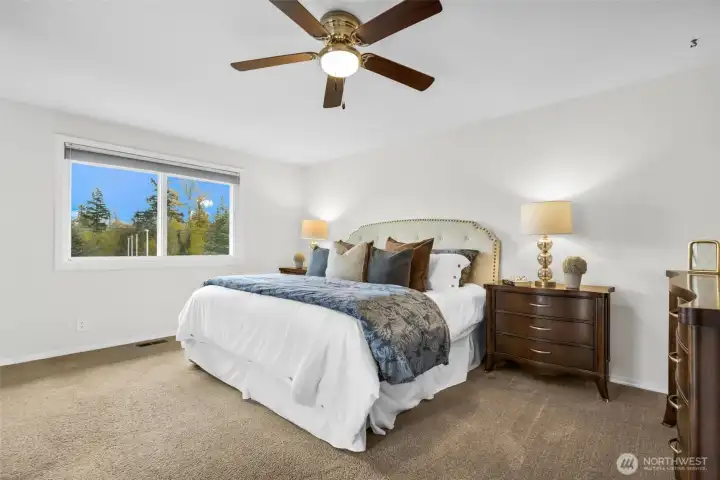 East facing triple pane windows.