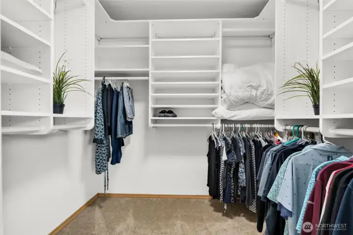 LARGE closet with built in shelving