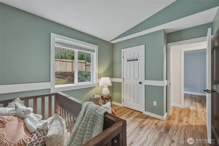 The two guest bedrooms have walk in closets.