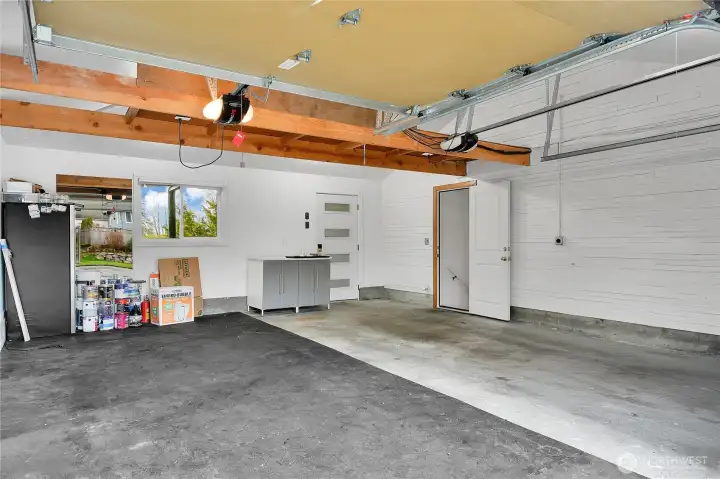 Insulated garage with new doors and openers