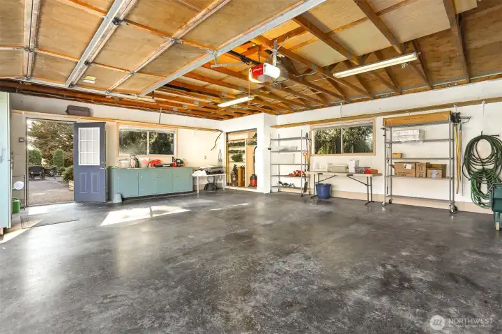 Detached 720 sq ft (Per SCR) two car garage and workshop.