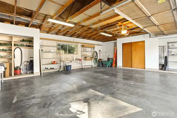 Detached 720 sq ft (Per SCR) two car garage and workshop.