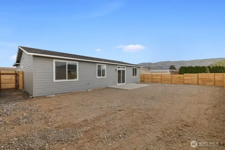 Back yard ready for your vision