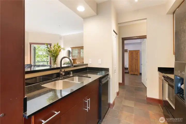 Kitchen is open to the living space making it easy for entertaining.