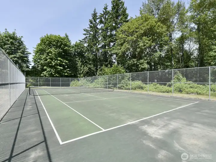 Do you play tennis or pickleball?  The tennis  / pickleball court is within blocks and walking distance from this home.