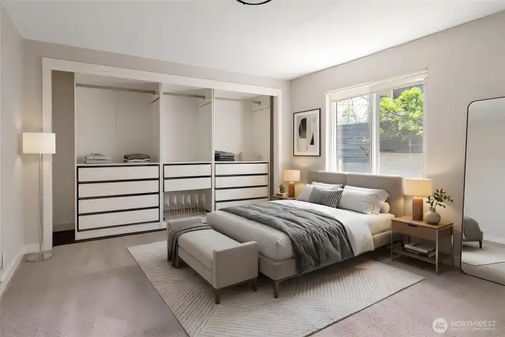 Large Primary Bedroom (Virtually Staged)