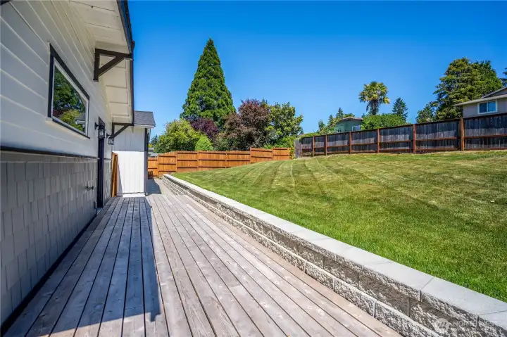 Wrap around deck. This is the deck just outside the primary bedroom