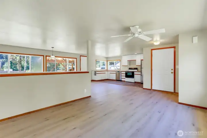 Main entry door as seen from the living room.