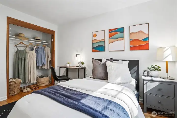 Large bedrooms on the main floor. Large bedrooms on the main floor.