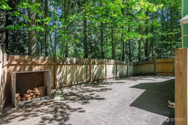 Separately fenced sideyard for your furry friends, plus a wide entry gate for RV access/parking.