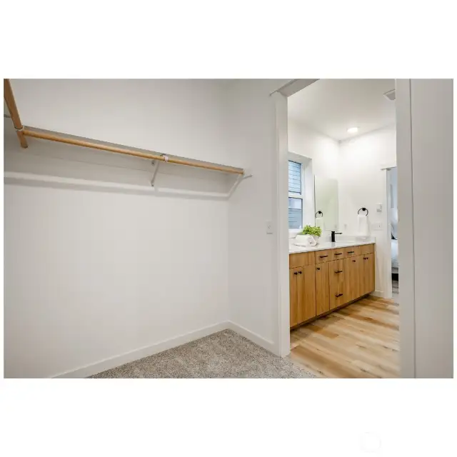 Large primary closet.