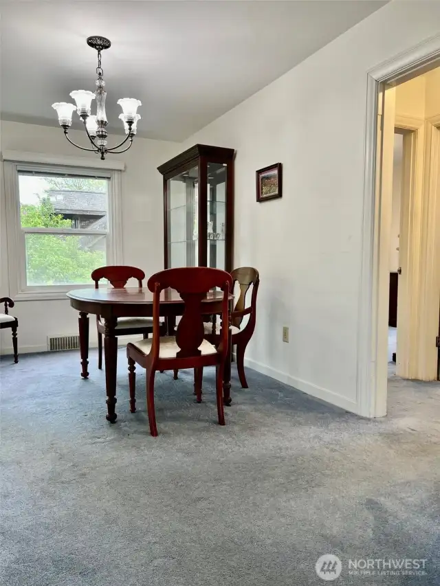 View of the dining room.  The doorway shown is the doorway in to the hall of the 2 bedrooms and the full bathroom