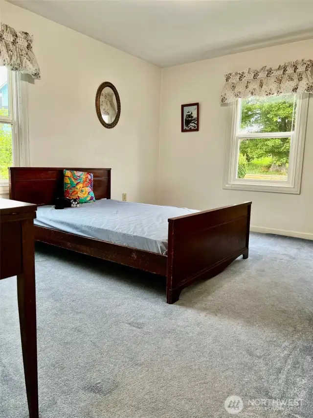 Bedroom 1 of the 2 bedrooms.  GREAT windows and large closet