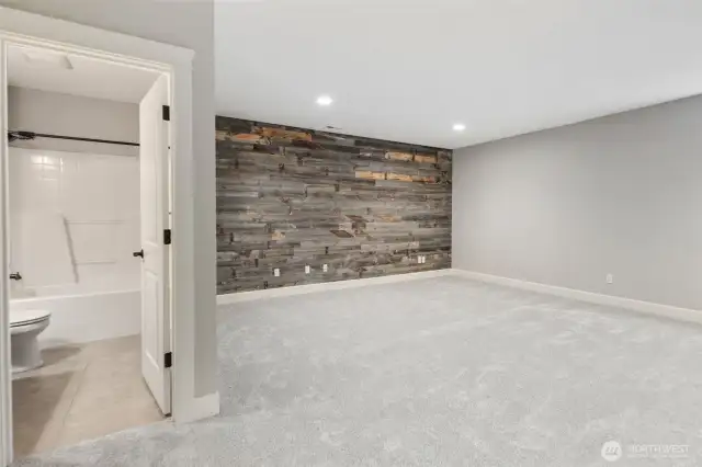 Lower Level Family Room and Full Bath
