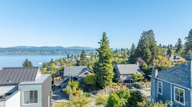 3rd of 3 photos taken from the future roof level (if you build three stories), as seen from the back of the house, looking east.
