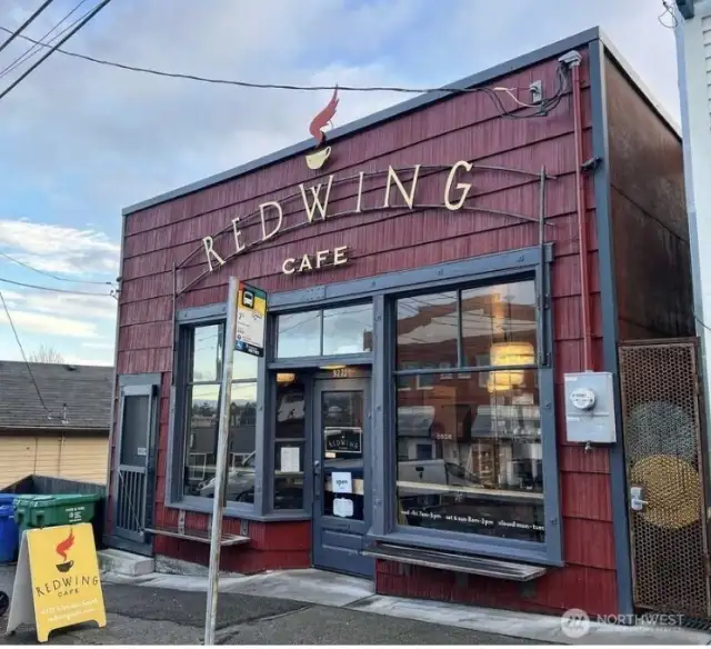 At the other end of Waters Ave, Red Wing Café, the neighborhood hangout.