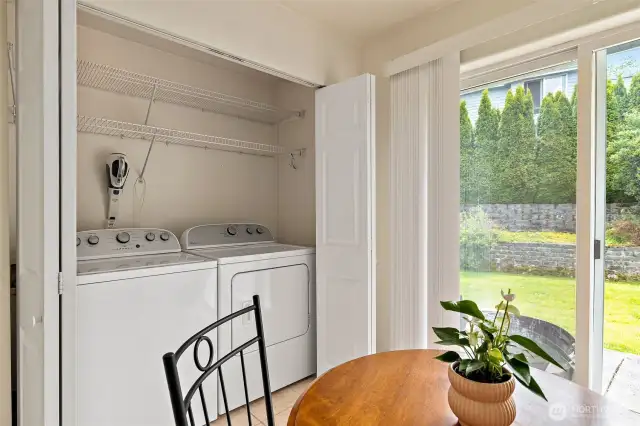 Full sized washer and dryer stay!