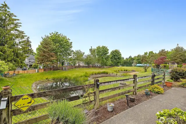 The view from your front porch!  The end unit means you will enjoy your privacy while you watch the local wildlife.