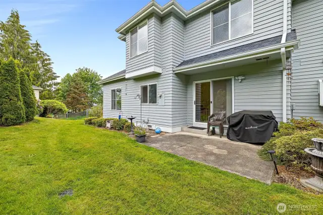 Another angle of your backyard - great spot for planter gardening.