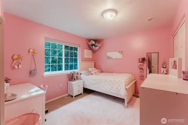 Pinkissimo bedroom on main level. Paint can be remediated.....
