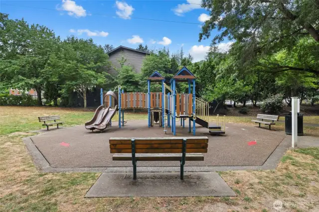 Park behind building