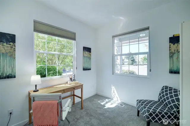 Just inside the front door is den/office or 5th bedroom.