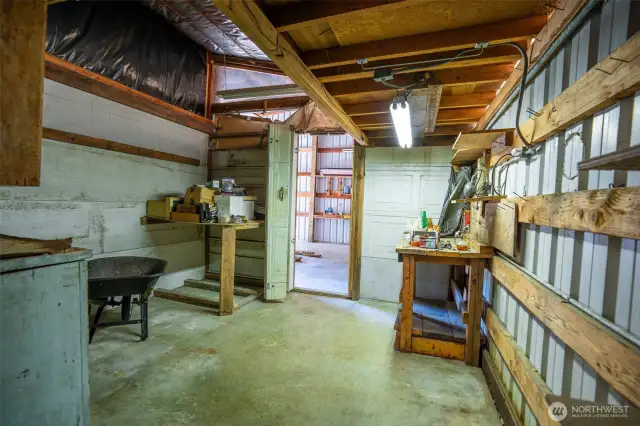 Separate work area in shop - great for tinkering