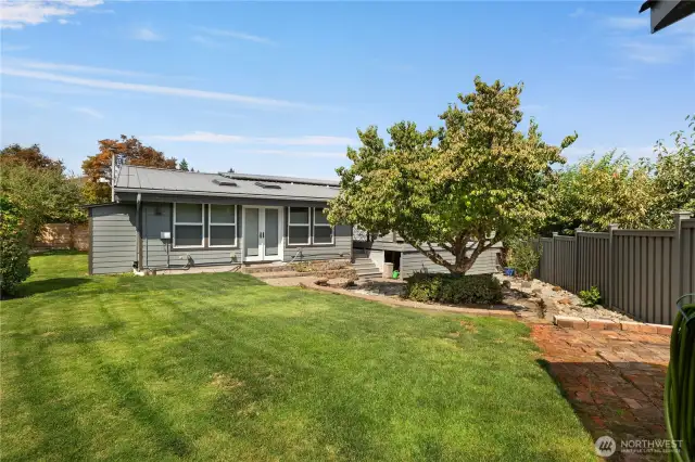 Fenced back yard area