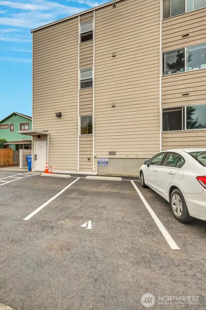 Assigned parking space #4.